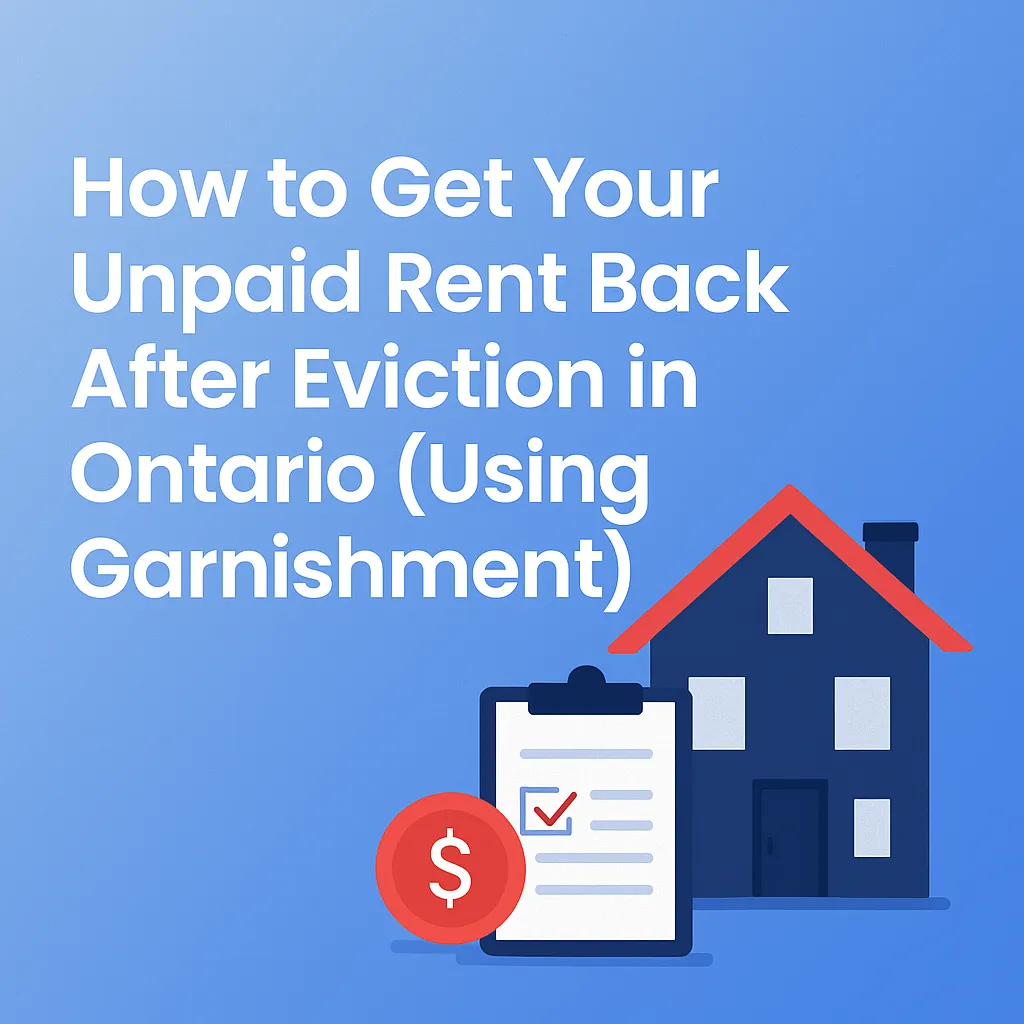 How to Get Your Unpaid Rent Back After Eviction in Ontario (Using Garnishment) How to Get Your Unpaid Rent Back After Eviction in Ontario (Using Garnishment)